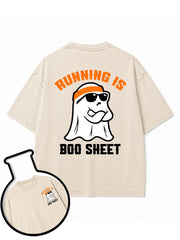 RUNNING IS BOO SHEET Washed T-Shirt