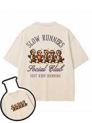 SLOW RUNNERS Social Club Washed T-Shirt