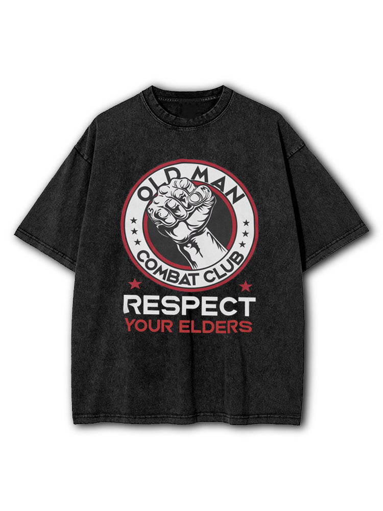 Old Man Combat Club Washed T-Shirt