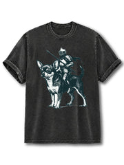 Knight Chihuahua Washed T-Shirt