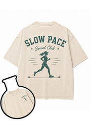 SLOW PACE Social Club Washed T-Shirt