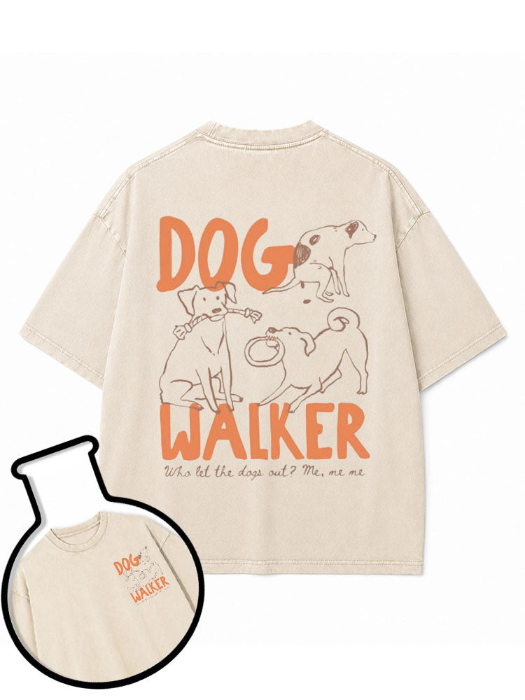 DOG WALKER Washed T-Shirt