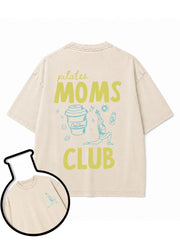 pilates MOMS CLUB Washed T-Shirt