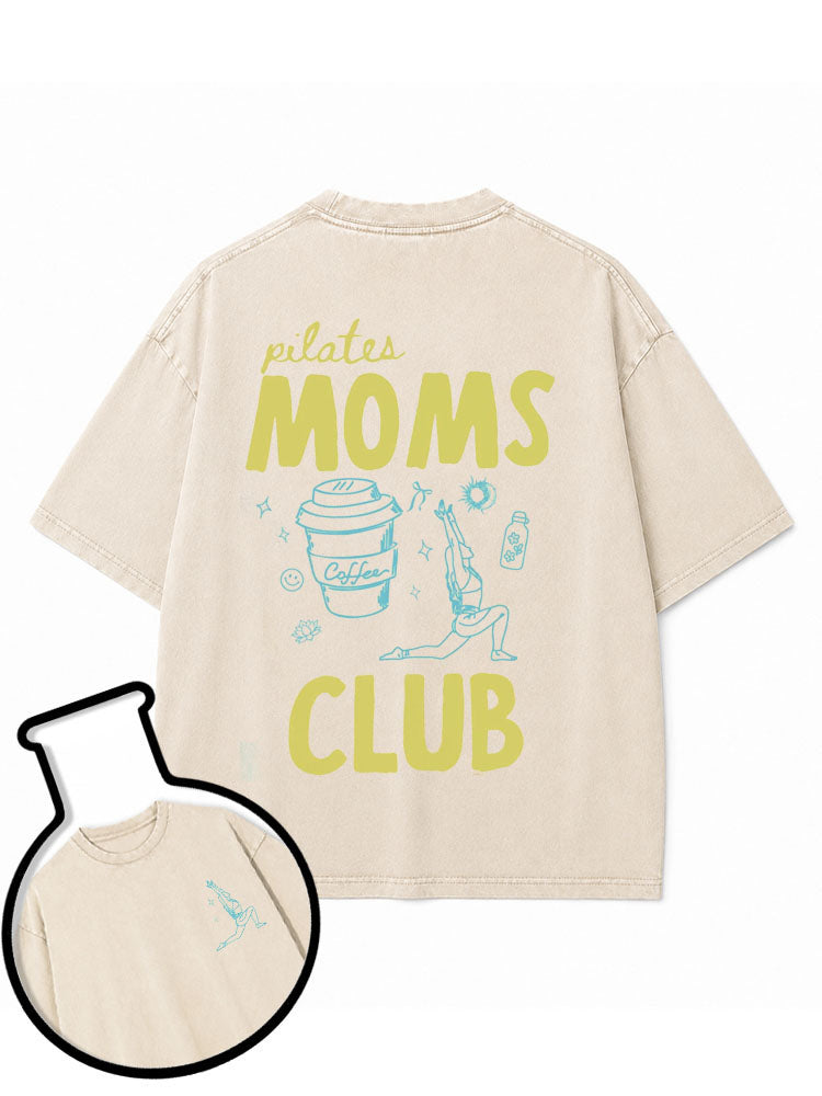 pilates MOMS CLUB Washed T-Shirt