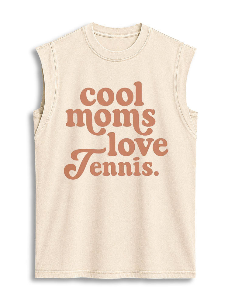 cool moms love Tennis Vintage Washed Cotton Tank Top