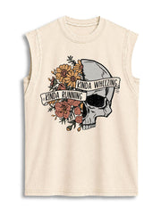 KINDA RUNNINGKINDA WHEEZING Vintage Washed Cotton Tank Top