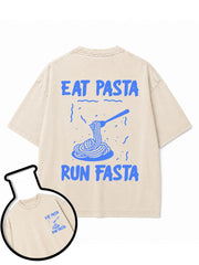 EAT PASTA RUN FASTA Washed T-Shirt