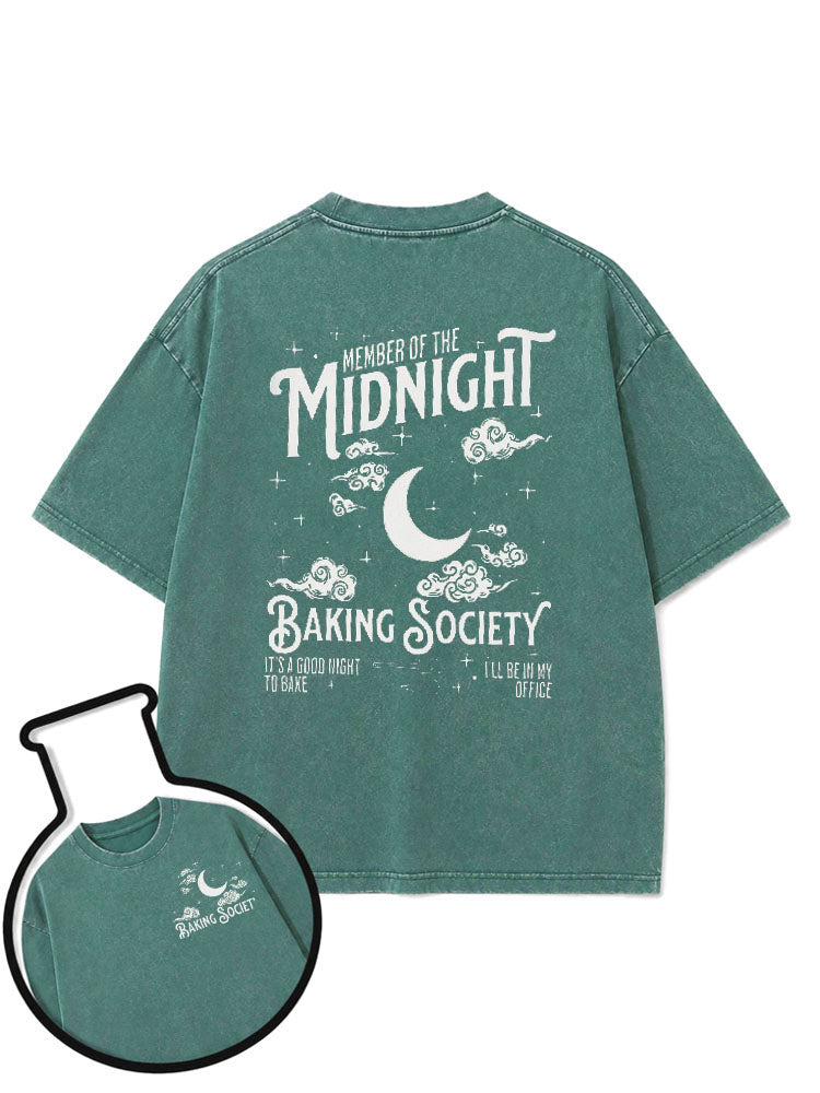 Member Of Midnight Baking Society Washed T-Shirt