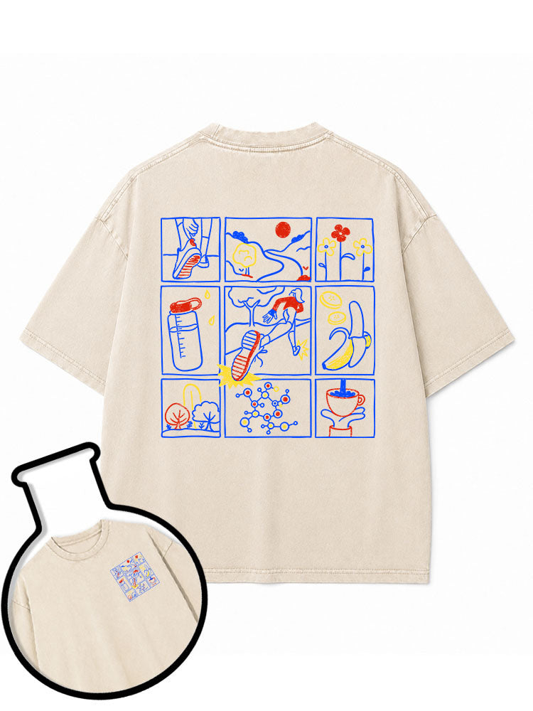 Runner's Daily Life Washed T-Shirt