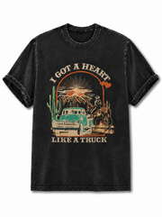 Heart Like A Truck Washed T-Shirt