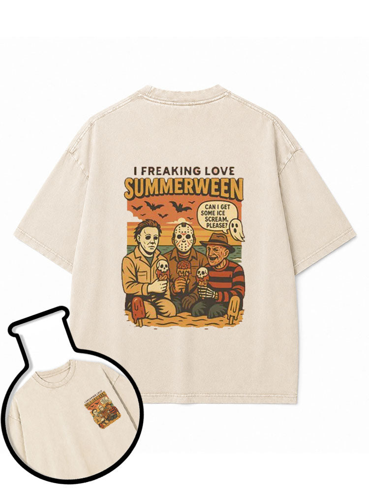 I Freaking Love Summerween Washed T-Shirt