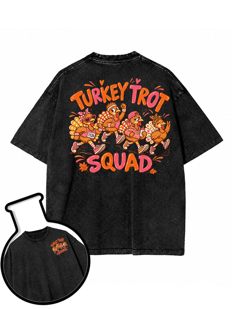 TURKEY TROT SQUAD Washed T-Shirt
