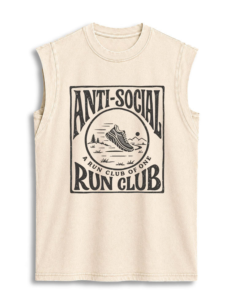 A RUN CLUB OF ONE Vintage Washed Cotton Tank Top