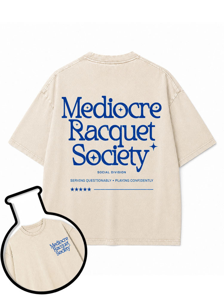 Mediocre Racquet Society Washed T-Shirt