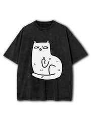 Middle Finger Washed T-Shirt