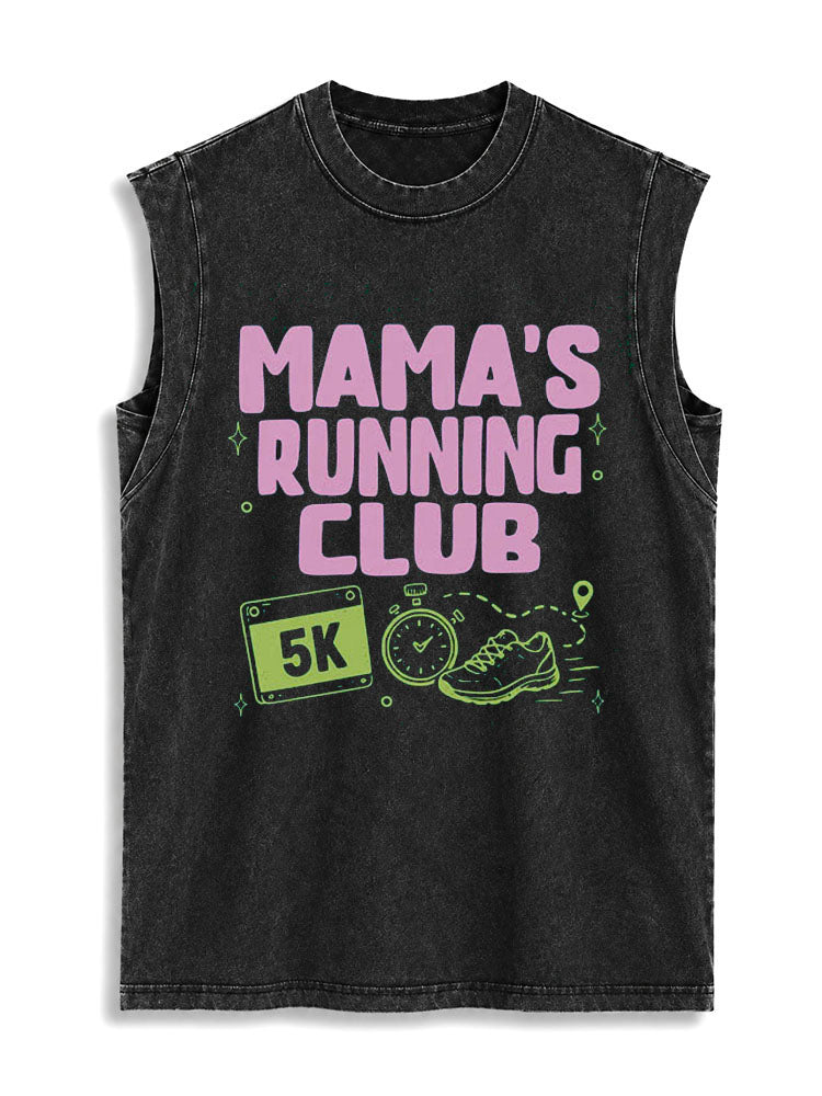 MAMA'S RUNNING CLUB Vintage Washed Cotton Tank Top