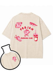 PB & JAM RUNNING CLUB Washed T-Shirt
