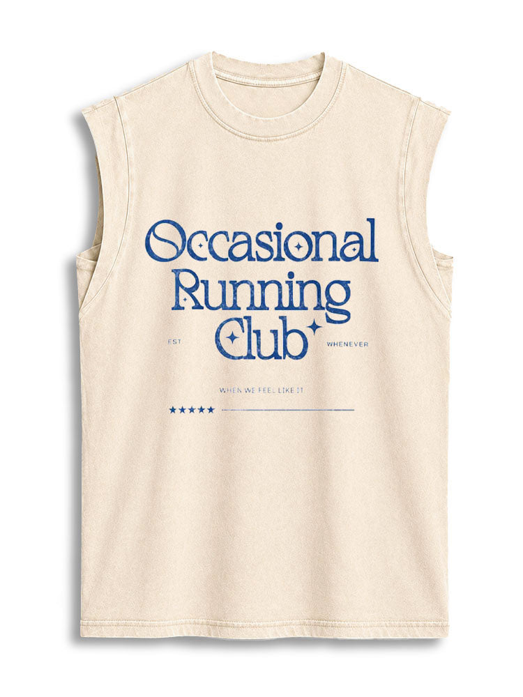 Occasional Running Club Vintage Washed Cotton Tank Top