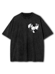 Heart Soccer Washed T-Shirt