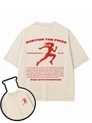RUN FOR THE PRIZE Washed T-Shirt