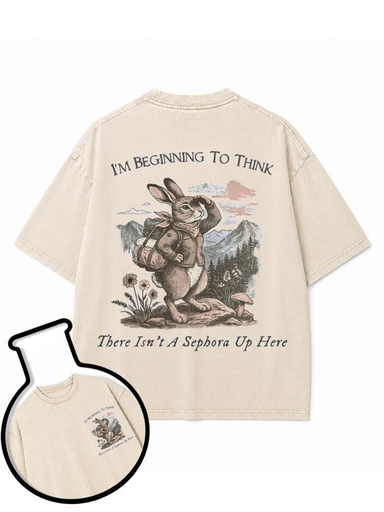 I'M BEGINNING TO THINK Washed T-Shirt