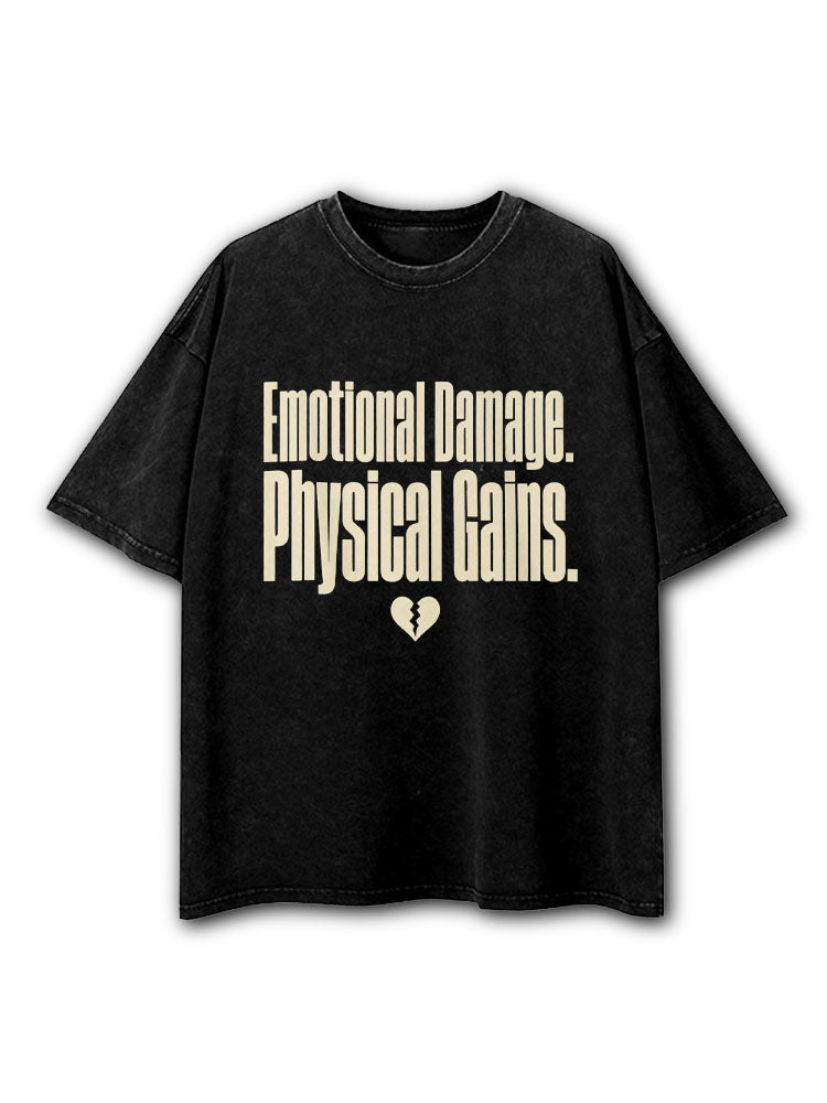 Emotional Damage Physical Gains Washed T-Shirt