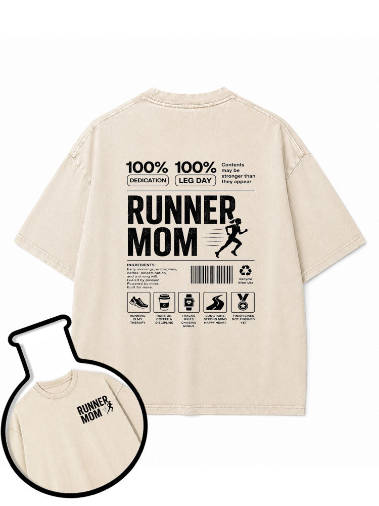 Runner Mom Washed T-Shirt