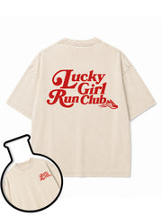 Lucky Girl Run Club Washed T-Shirt