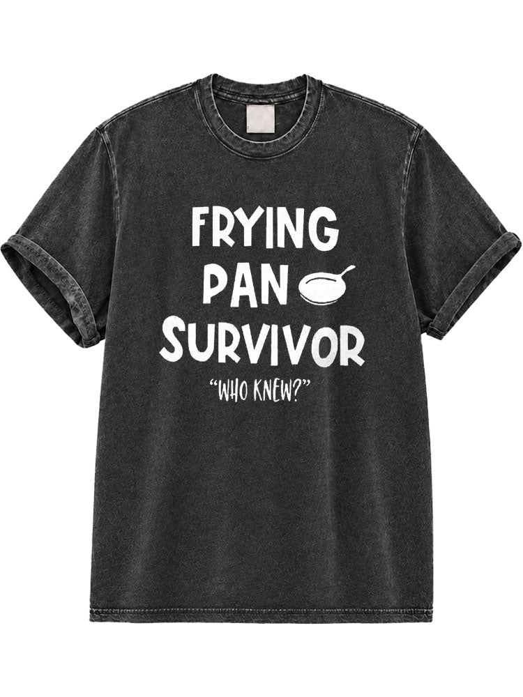 Frying Pan Survivor Washed T-Shirt