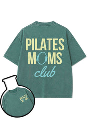 PILATES MOMS club Washed T-Shirt