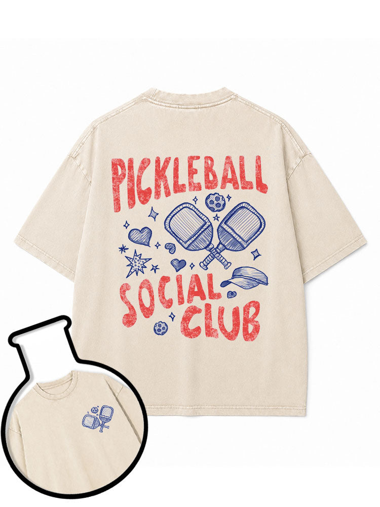 PICKLEBALL SOCIAL CLUB Washed T-Shirt