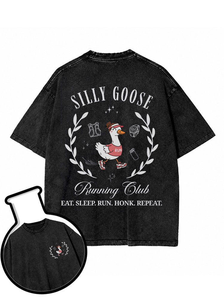 SILLY GOOSE RUNNING CLUB Washed T-Shirt