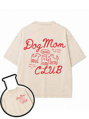 Dog Mom CLUB Washed T-Shirt