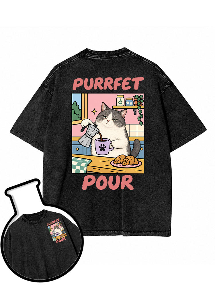PURRFECT Pour Washed T-Shirt