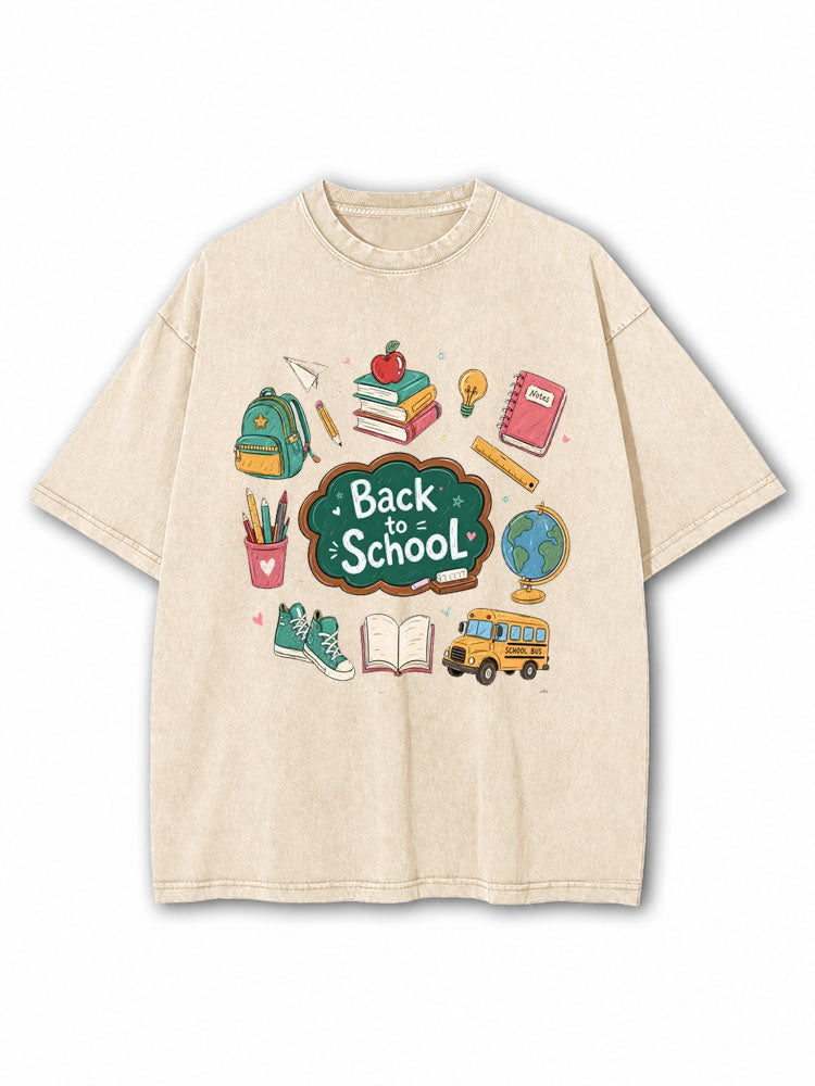 Back To School 1st Day Washed T-Shirt