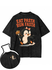 EAT PASTA RUN FASTA  Washed T-Shirt