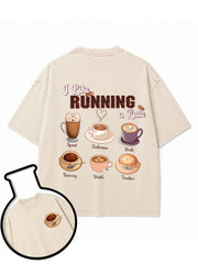 I Like Running A Latte Washed T-Shirt