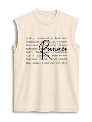 RUNNER Vintage Washed Cotton Tank Top
