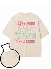 pickleball HAPPY HOUR Washed T-Shirt