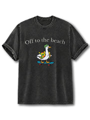 Off to the beach Washed T-Shirt