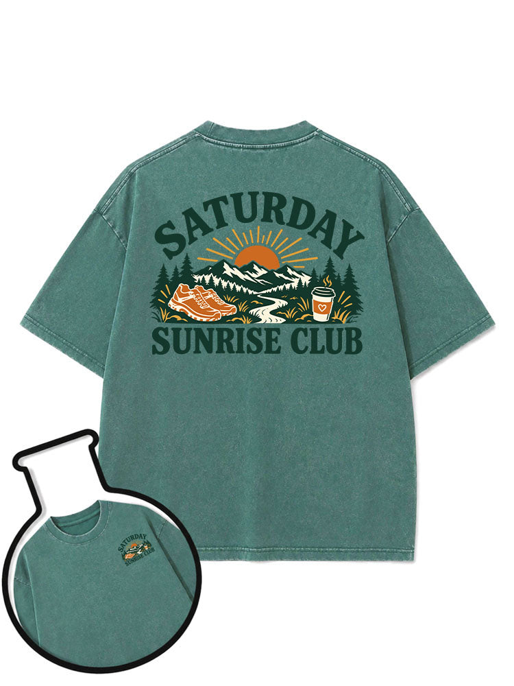 SATURDAY SUNRISE CLUB Washed T-Shirt