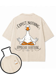 EXPECT NOTHING APPRECIATE EVERYTHING Washed T-Shirt