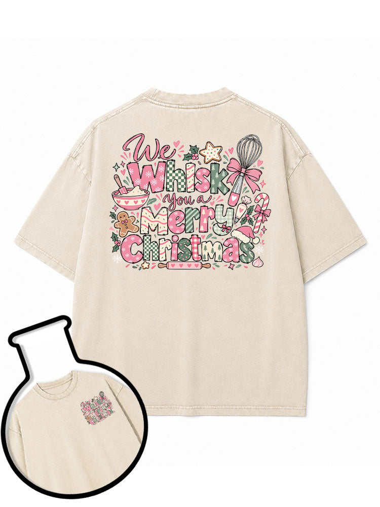 We Whisk You a Merry Christmas Washed T-Shirt
