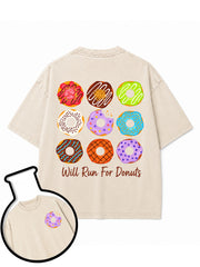Will Run For Donuts Washed T-Shirt