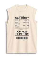 OFFICIAL RACE RECEIPT Vintage Washed Cotton Tank Top