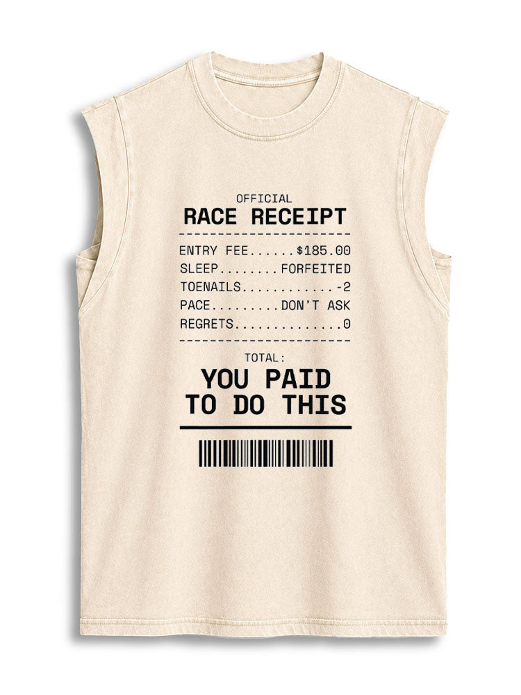 OFFICIAL RACE RECEIPT Vintage Washed Cotton Tank Top