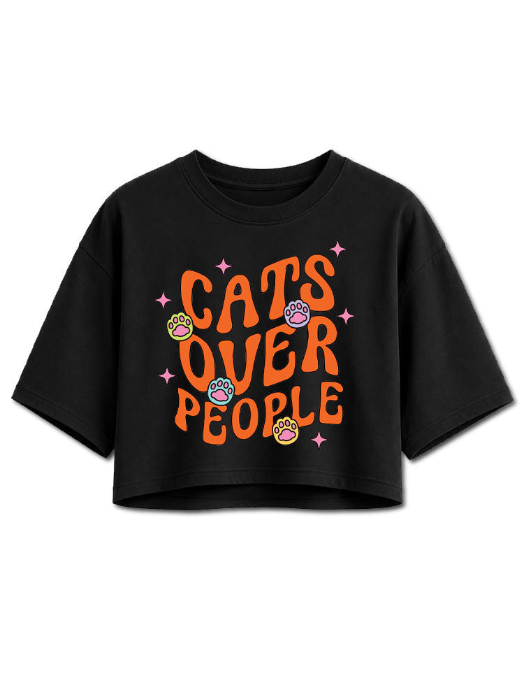 Cats Over People Crop Tops