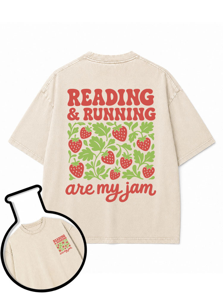 READING & RUNNING are my jam Washed T-Shirt