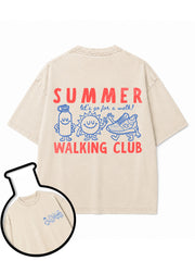 SUMMER WALKING CLUB LET’S GO FOR A WALK Washed T-Shirt