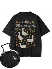 silly Pilates girly Washed T-Shirt